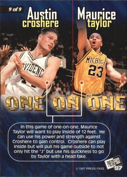 1997 Press Pass - One On One #9 Austin Croshere / Maurice Taylor Back