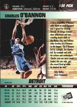 1997 Press Pass Double Threat - Blue #29 Charles O'Bannon Back