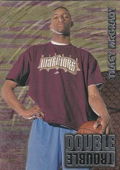 1997 Wheels Rookie Thunder - Double Trouble #DT03 Tracy McGrady / Ron Mercer Front
