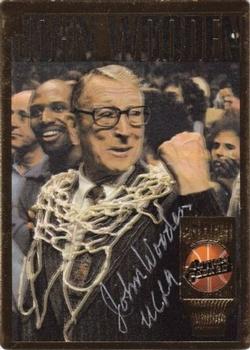 1995 Action Packed Hall of Fame - Autographs #16 John Wooden Front