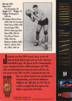 1995 Action Packed Hall of Fame - Autographs #35 Buddy Jeannette Back
