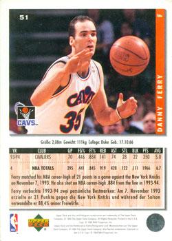 1994-95 Collector's Choice German #51 Danny Ferry Back
