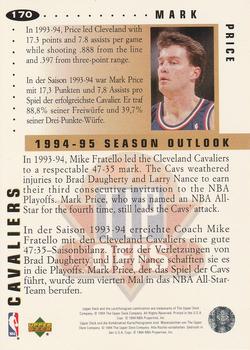 1994-95 Collector's Choice German #170 Mark Price Back