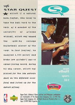 1997-98 Collector's Choice European - StarQuest #SQ6 Sean Elliott Back