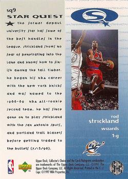 1997-98 Collector's Choice European - StarQuest #SQ9 Rod Strickland Back