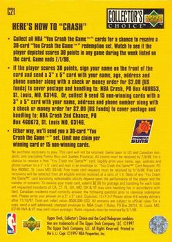 1997-98 Collector's Choice European - You Crash the Game #C21 Jason Kidd Back