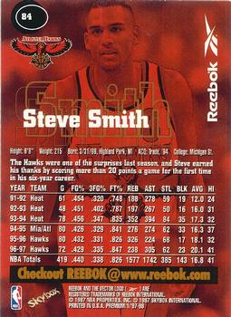 1997-98 SkyBox Premium - Reebok Gold #84 Steve Smith Back