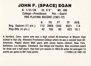 1981 TCMA #33 Johnny Egan Back