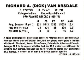 1981 TCMA #10 Dick Van Arsdale Back