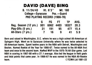 1981 TCMA #22 Dave Bing Back