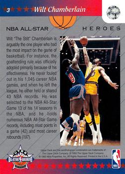 1992-93 Upper Deck NBA All-Stars #3 Wilt Chamberlain Back