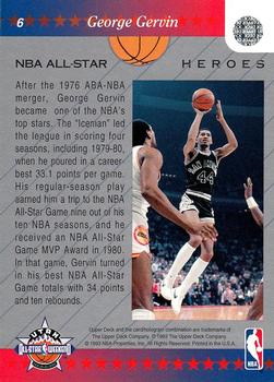 1992-93 Upper Deck NBA All-Stars #6 George Gervin Back