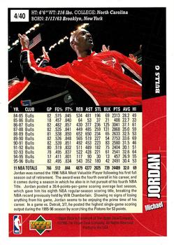 1996 Upper Deck Slam Dunk Series #4 Michael Jordan Back