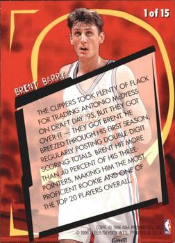 1996-97 Fleer European - Rookie Rewind #1 Brent Barry Back