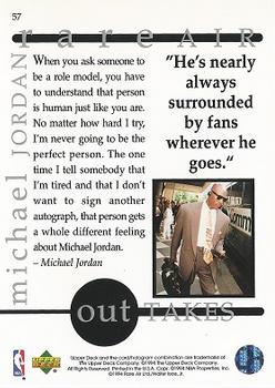 1994 Upper Deck Jordan Rare Air #57 Michael Jordan Back