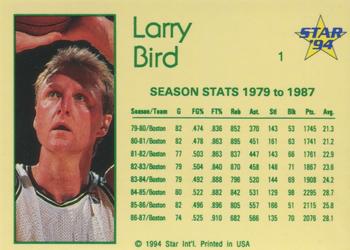 1993-94 Star #1 Larry Bird Back