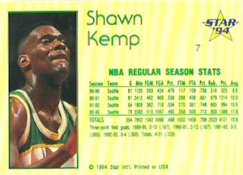 1993-94 Star #7 Shawn Kemp Back