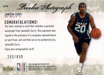 2007-08 Fleer Hot Prospects #89 JamesOn Curry Back