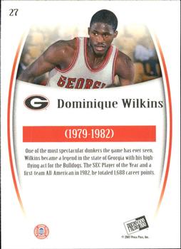 2007-08 Press Pass Legends #27 Dominique Wilkins Back