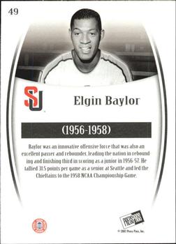 2007-08 Press Pass Legends #49 Elgin Baylor Back