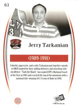 2007-08 Press Pass Legends #63 Jerry Tarkanian Back
