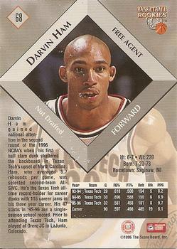 1996 Score Board Rookies #68 Darvin Ham Back
