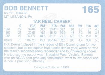 1989 Collegiate Collection North Carolina's Finest #165 Bob Bennett Back