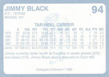 1989 Collegiate Collection North Carolina's Finest #94 Jimmy Black Back