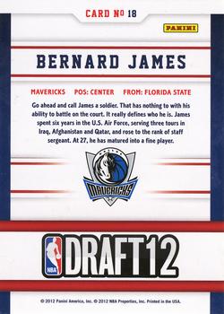 2012-13 Hoops - Draft Night #18 Bernard James Back