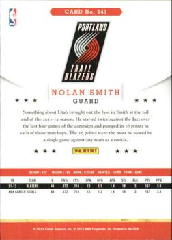 2012-13 Hoops - Glossy #241 Nolan Smith Back