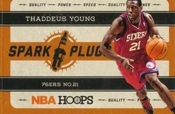 2012-13 Hoops - Spark Plugs #16 Thaddeus Young Front