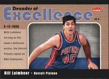 2007-08 Fleer - Decades of Excellence #4 Bill Laimbeer Front