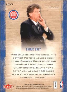 2007-08 Fleer Hot Prospects - Supreme Court #SC-7 Chuck Daly Back