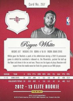 2012-13 Panini Elite #267 Royce White Back