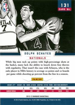 2012-13 Panini Marquee #131 Dolph Schayes Back