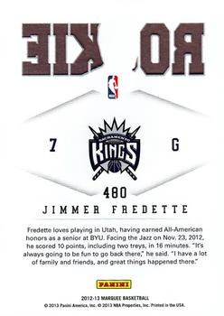 2012-13 Panini Marquee #480 Jimmer Fredette Back