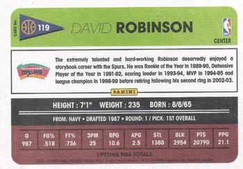 2012-13 Panini Past & Present #119 David Robinson Back