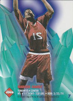 1996 Collector's Edge Rookie Rage - Ice Sculpture #7 Marcus Camby Back