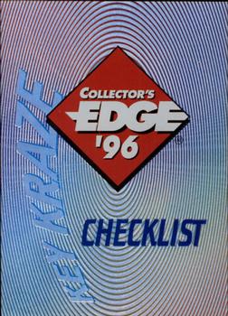1996 Collector's Edge Rookie Rage - Key Kraze Factory Set #CK Checklist Front