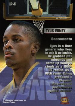 1996 Pacific Power - In The Paint #IP-6 Tyus Edney Back