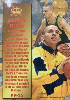 1996 Pacific Power - Platinum #PP-22 Jason Kidd Back