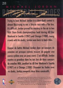 1994-95 Collector's Choice French #213 Michael Jordan Back