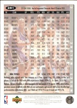 1994-95 Collector's Choice Italian #281 Moses Malone Back