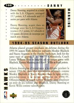 1994-95 Collector's Choice French - Gold Signature #166 Danny Manning Back