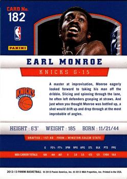 2012-13 Panini #182 Earl Monroe Back