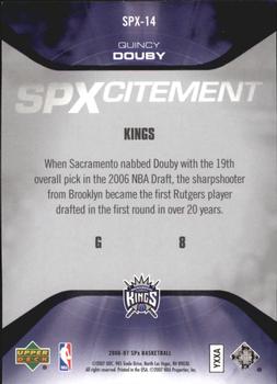 2006-07 SPx - SPXcitement #SPX-14 Quincy Douby Back