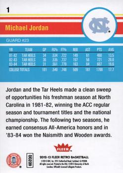 2012-13 Fleer Retro #1 Michael Jordan Back