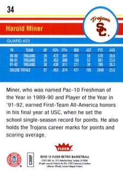 2012-13 Fleer Retro #34 Harold Miner Back