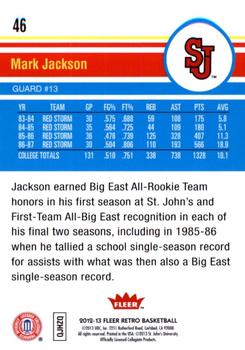 2012-13 Fleer Retro #46 Mark Jackson Back