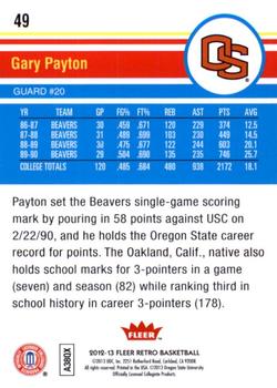2012-13 Fleer Retro #49 Gary Payton Back
